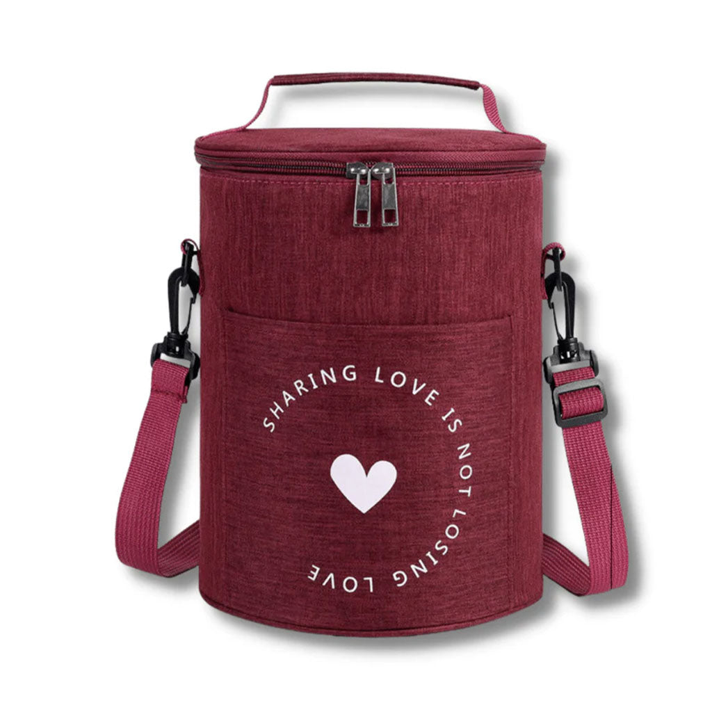 Sac à déjeuner isotherme portable avec bandoulière – حقيبة حفظ الطعام حافظة للحرارة