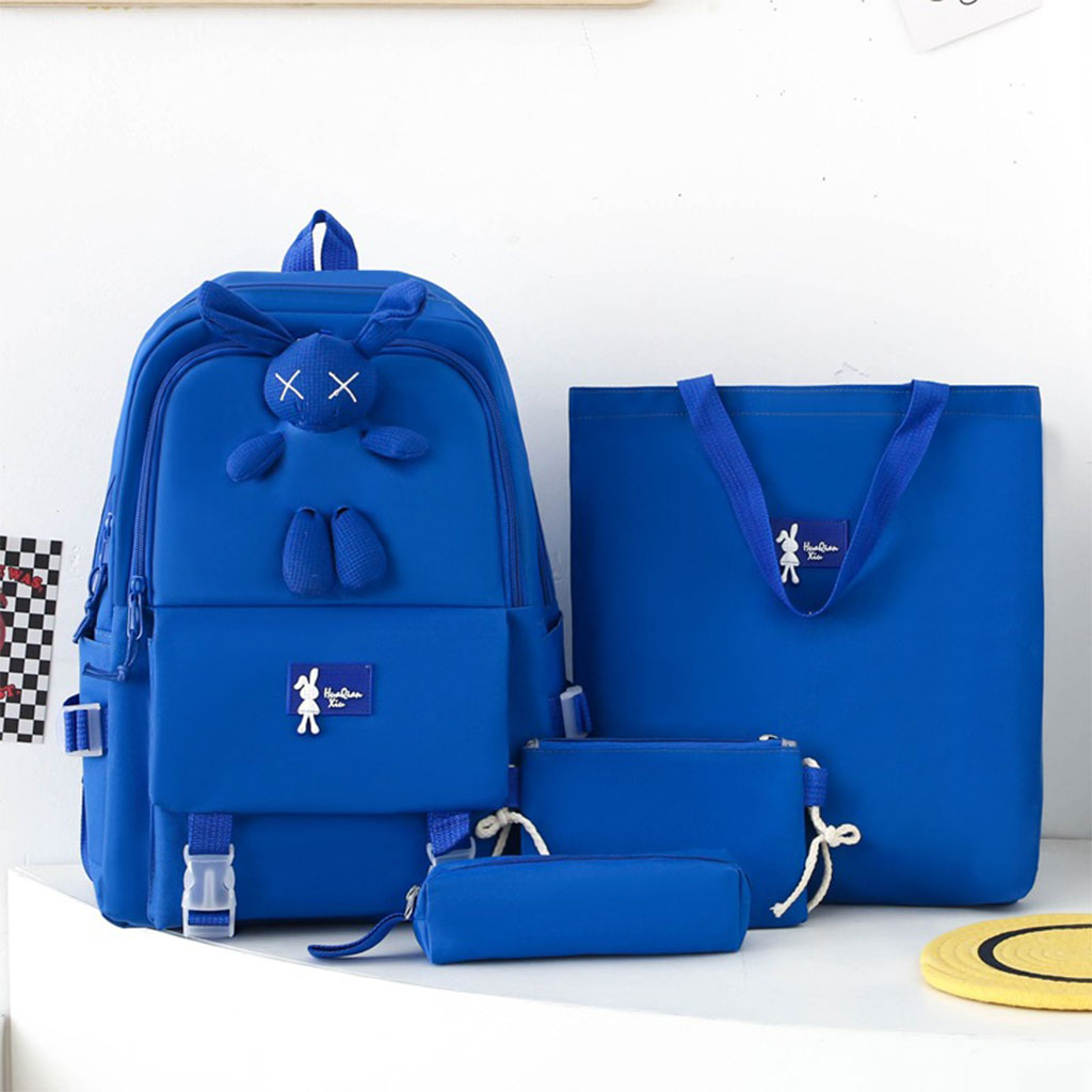 Ensemble de sacs d’école Kawai pour adolescents 4Pcs Lapin X Marron – محفظة 4 قطع كاواي بني تنزوت