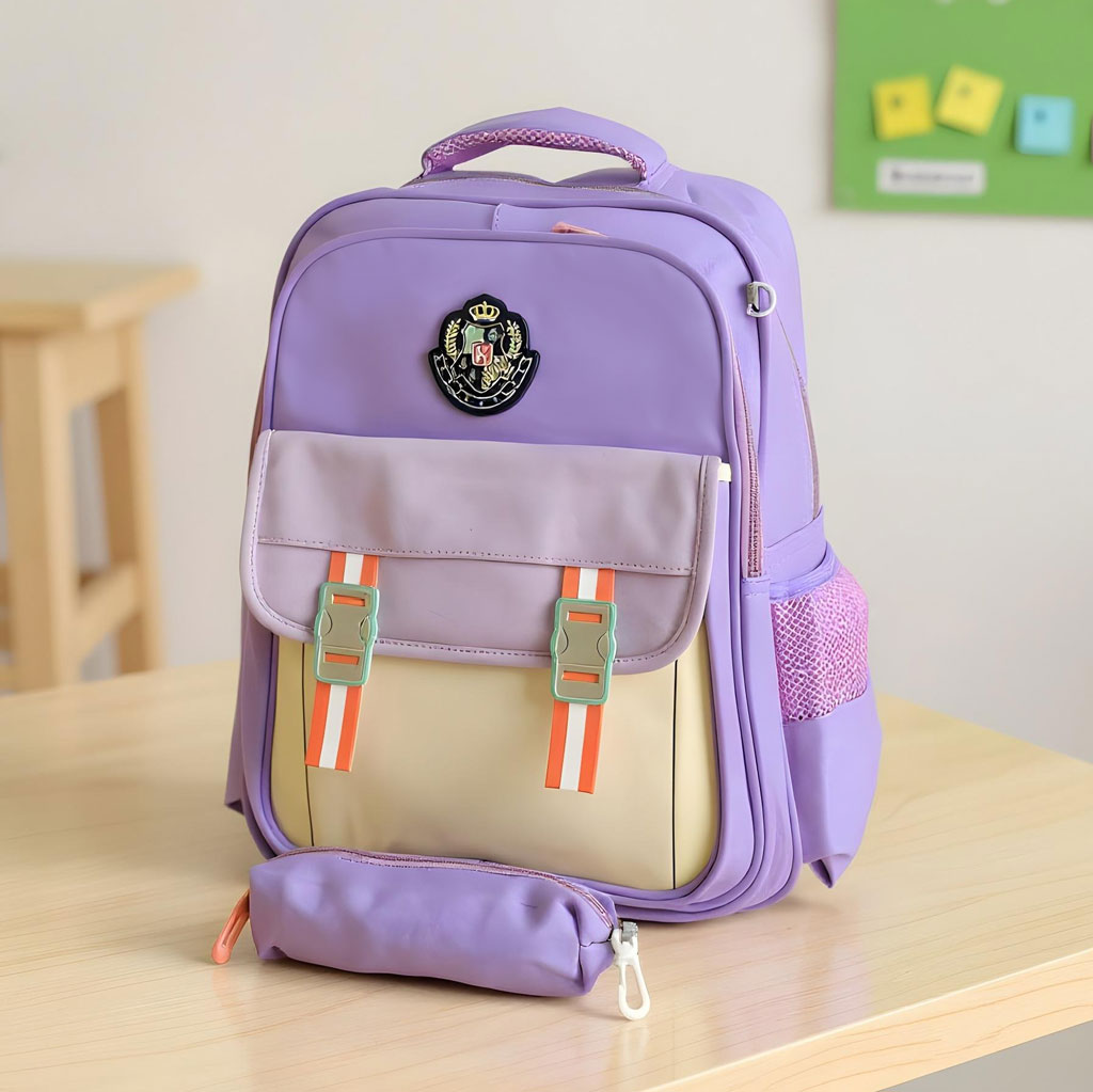 Sac à Dos Multifonctionnel 3Pcs Sortie USB Emplacement PC Portable Tissu Oxford - Grenat