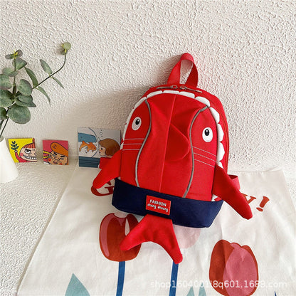 Sac à dos Enfants Design Requin Mignon Bleu Nuit – حقيبة أطفال برسوم القرش أزرق ليلي
