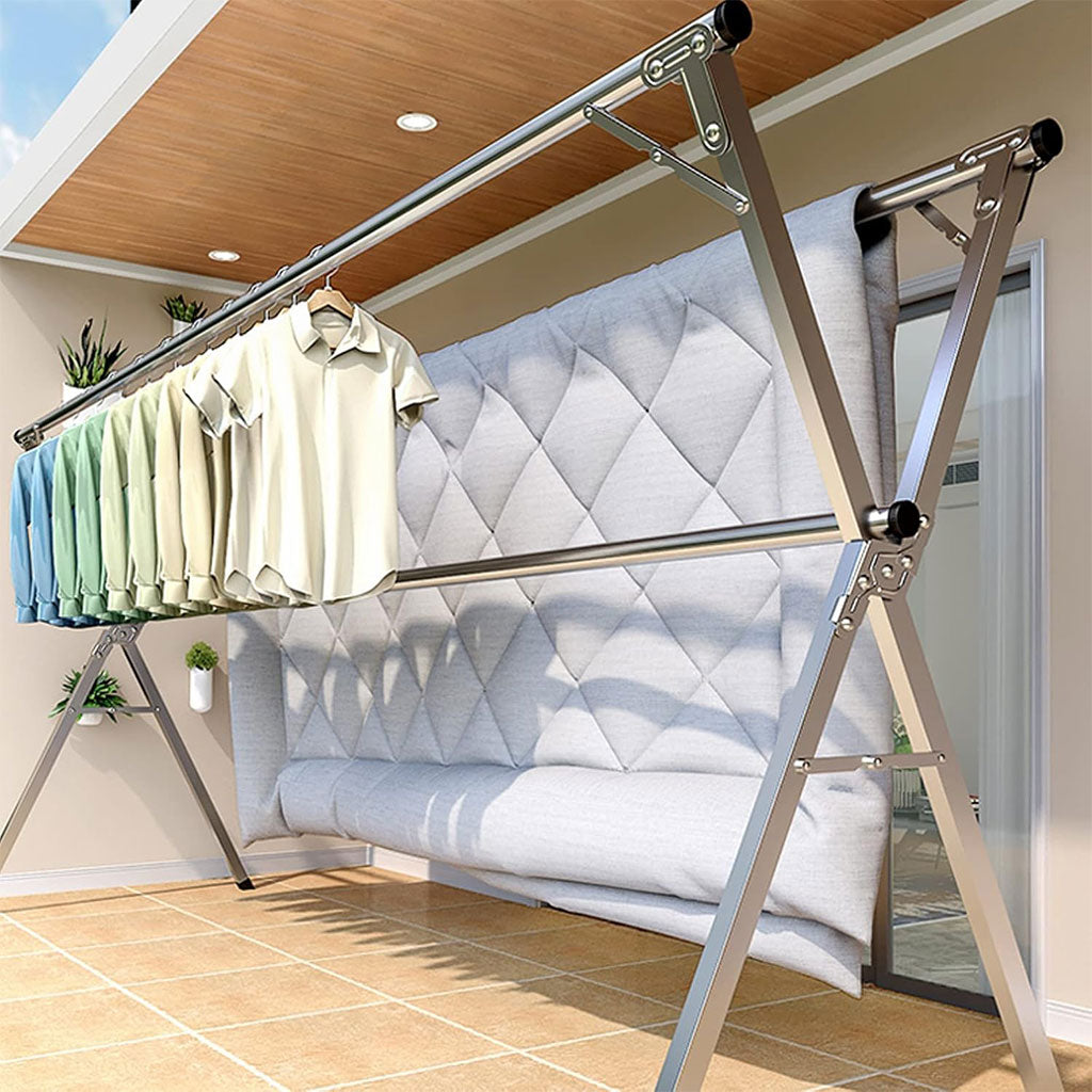 Séchoir à linge rétractable pour économiser de l’espace en acier inoxydable – علاقة ملابس الغسيل