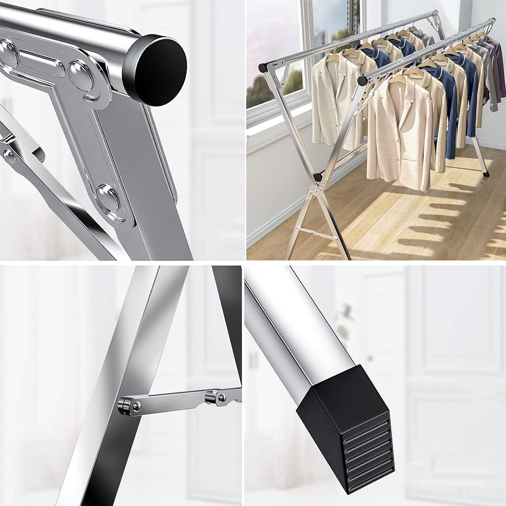 Séchoir à linge rétractable pour économiser de l’espace en acier inoxydable – علاقة ملابس الغسيل
