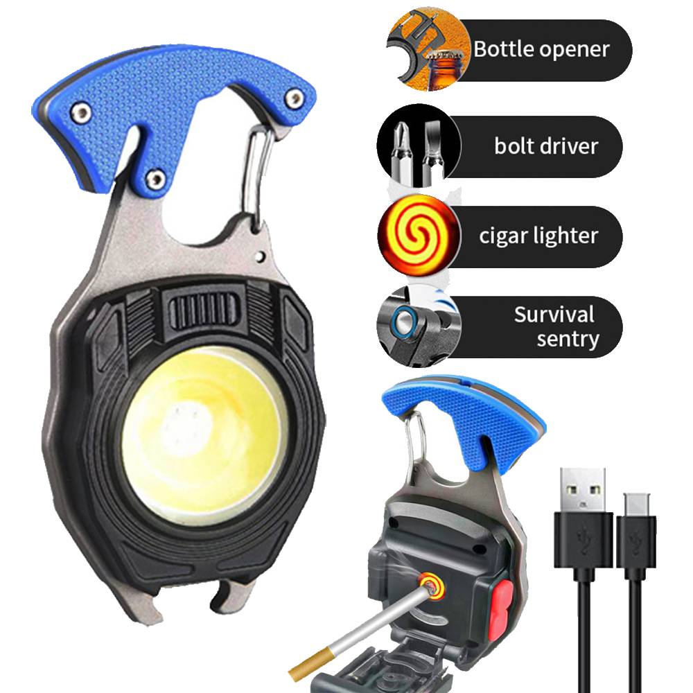 lampe de poche multifonctionnelle étanche Rechargeable à LED en alliage d'aluminium