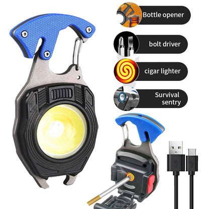 lampe de poche multifonctionnelle étanche Rechargeable à LED en alliage d'aluminium