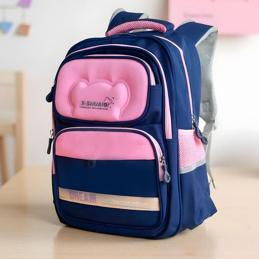 Sac à Dos Scolaire Orthopédique pour Enfants X-SHUAIQI Rose et Bleu – محفظة مدرسية للأطفال وردي وأزرق تنزوت