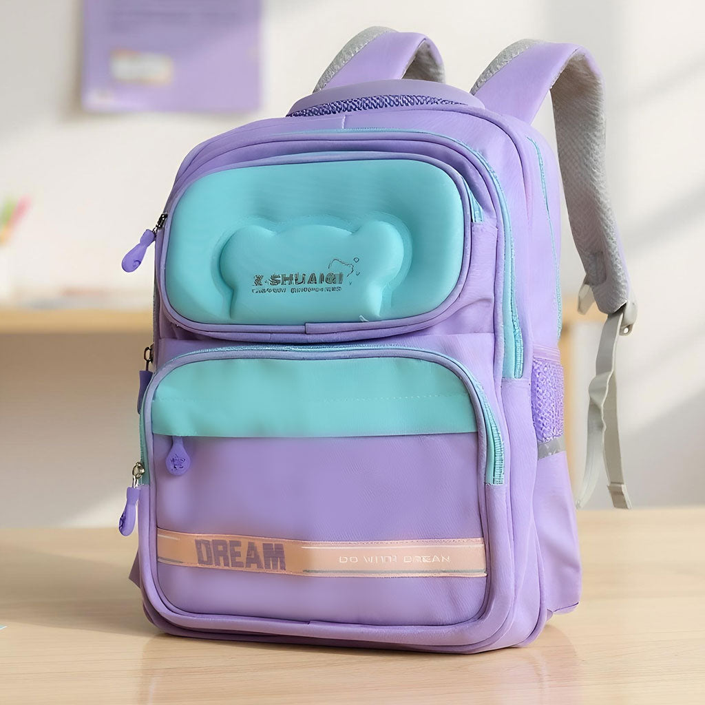 Sac à Dos Scolaire Orthopédique pour Enfants X-SHUAIQI Bleu Ciel – محفظة مدرسية للأطفال أزرق فاتح