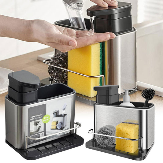 Distributeur de savon et organisateur d’accessoires pour cuisine – موزع صابون ومنظم أدوات المطبخ 2في1 تنزوت