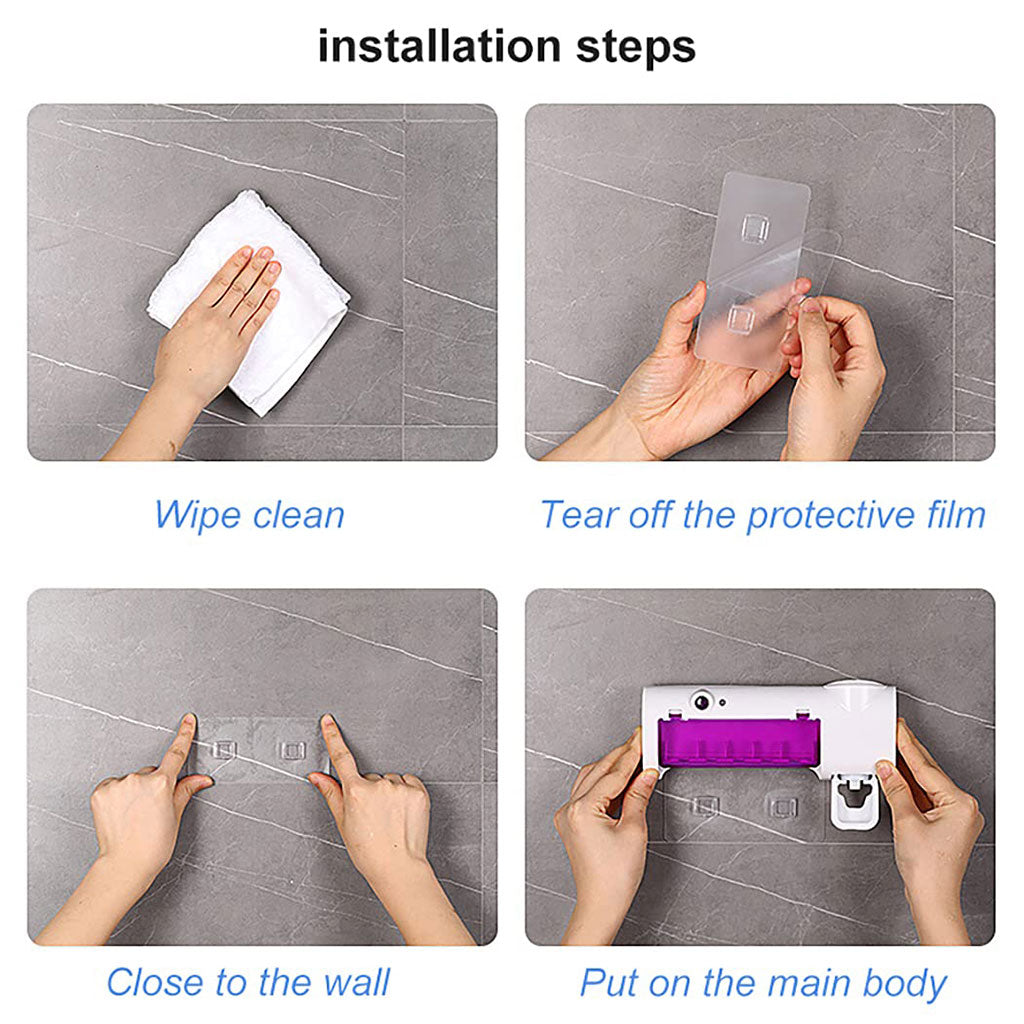 Stérilisateur et Porte-Brosse À Dents 2en1 – حامل فرش الأسنان ومعقم