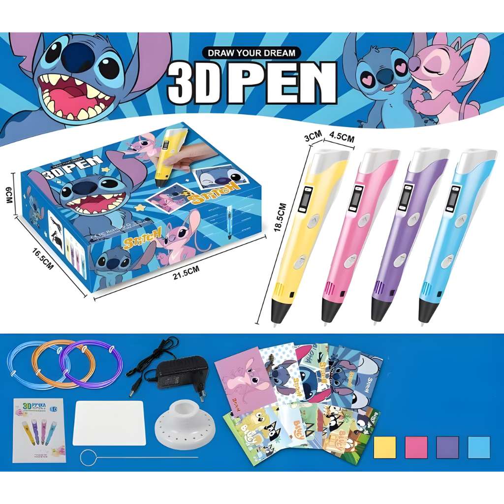 Stylo 3D Graffiti pour Enfants avec Recharges de Filament – قلم رسم ثلاثي الأبعاد للأطفال