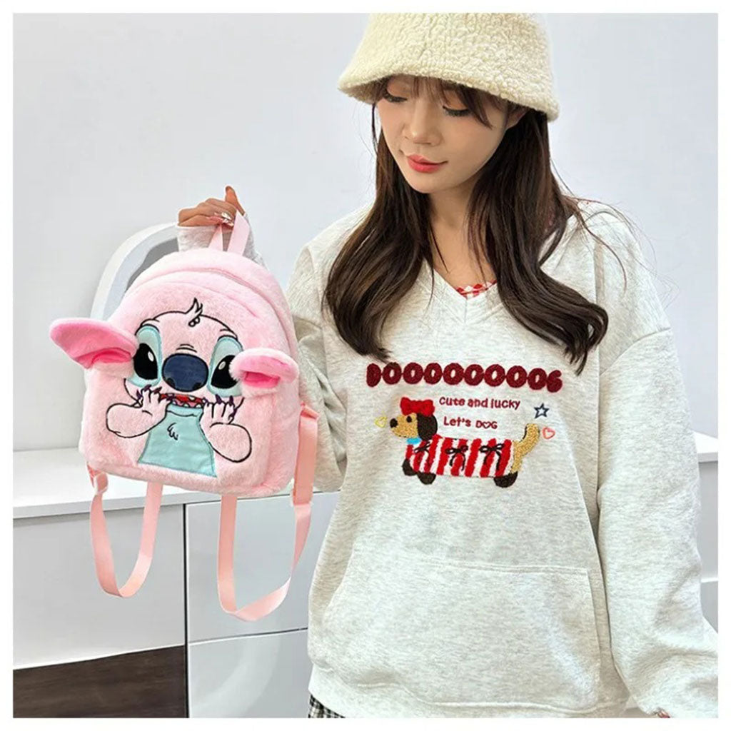 Mini Sac à dos en Peluche Dessin Animé Stitch Kawaii – محفظة ظهر مصغرة
