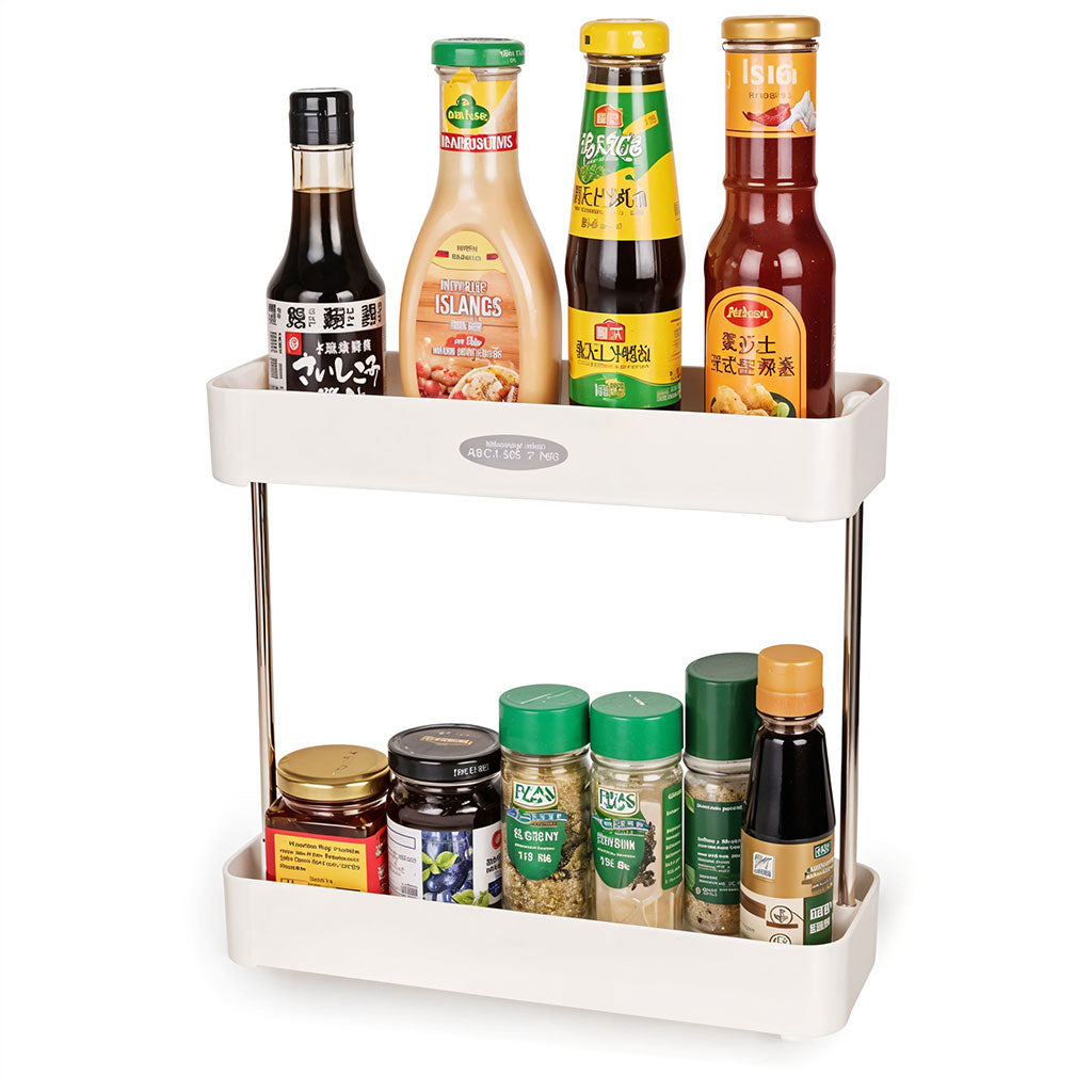 étagères de rangement pour cuisine et salle de bain 2 étages - منظم أغراض في الحمام أو المطبخ