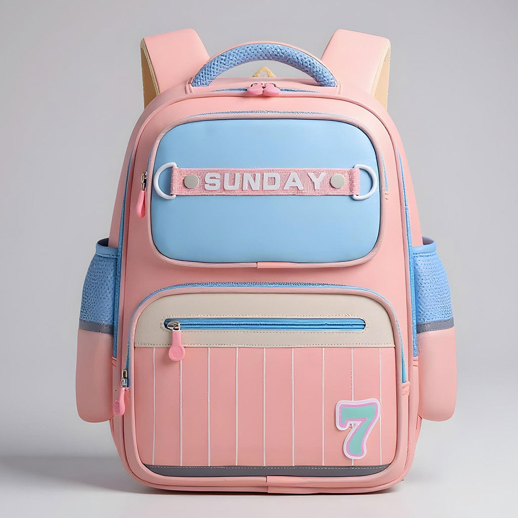 Sac à Dos Scolaire pour Enfants SUNDAY Rose et Bleu – حقيبة ظهر مدرسية للأطفال وردي وأزرق