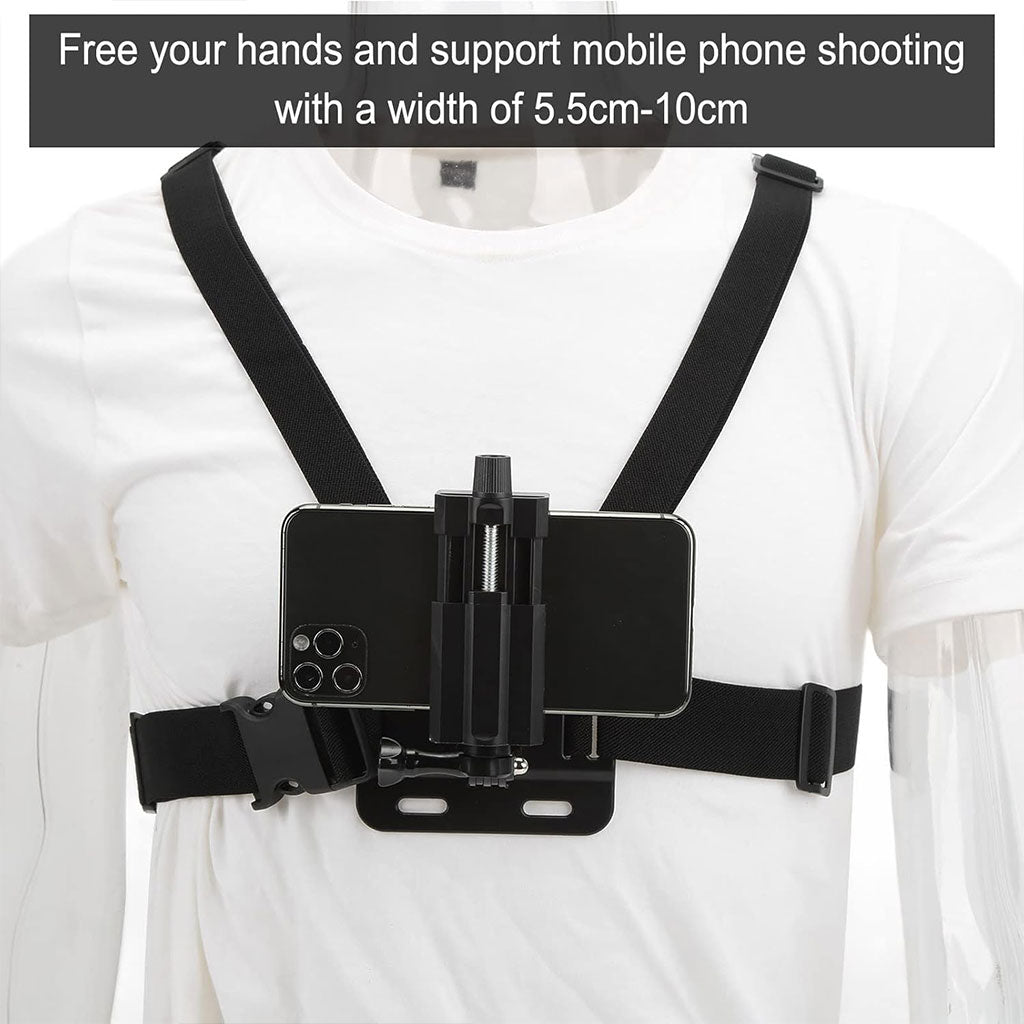 Harnais de fixation de poitrine pour téléphone portable