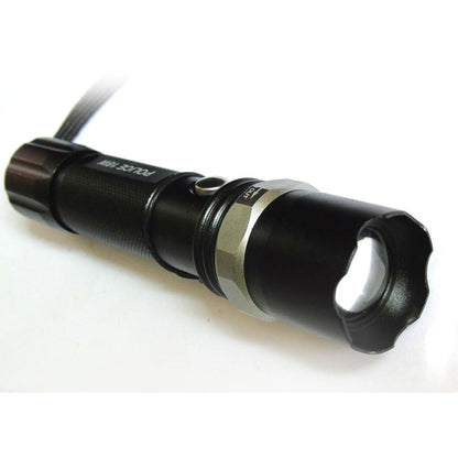 Lampe Torche LED SWAT Multifonction Zoom Réglable et 3 Modes d’Éclairage – مصباح يدوي قابل للشحن
