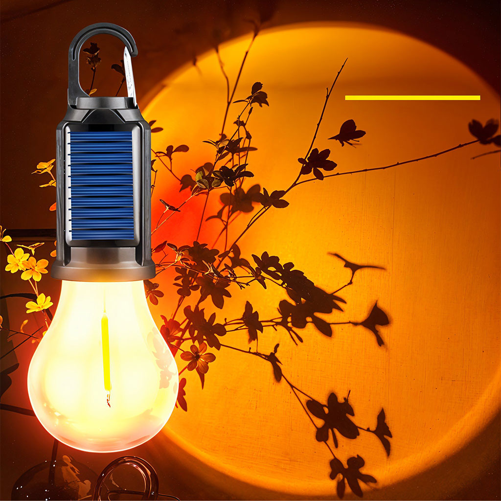 Pack X2 Lampe de Camping Solaire étanche et Rechargeable 3 modes d’éclairage T01-B – مصباح محمول بالطاقة الشمسية تنزوت