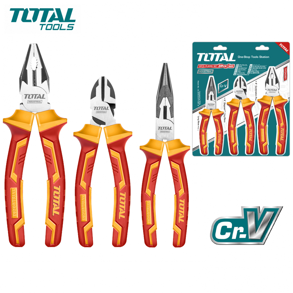 TOTAL 3PCS PINCES ISOLÉES 1000V (THT2K0302)