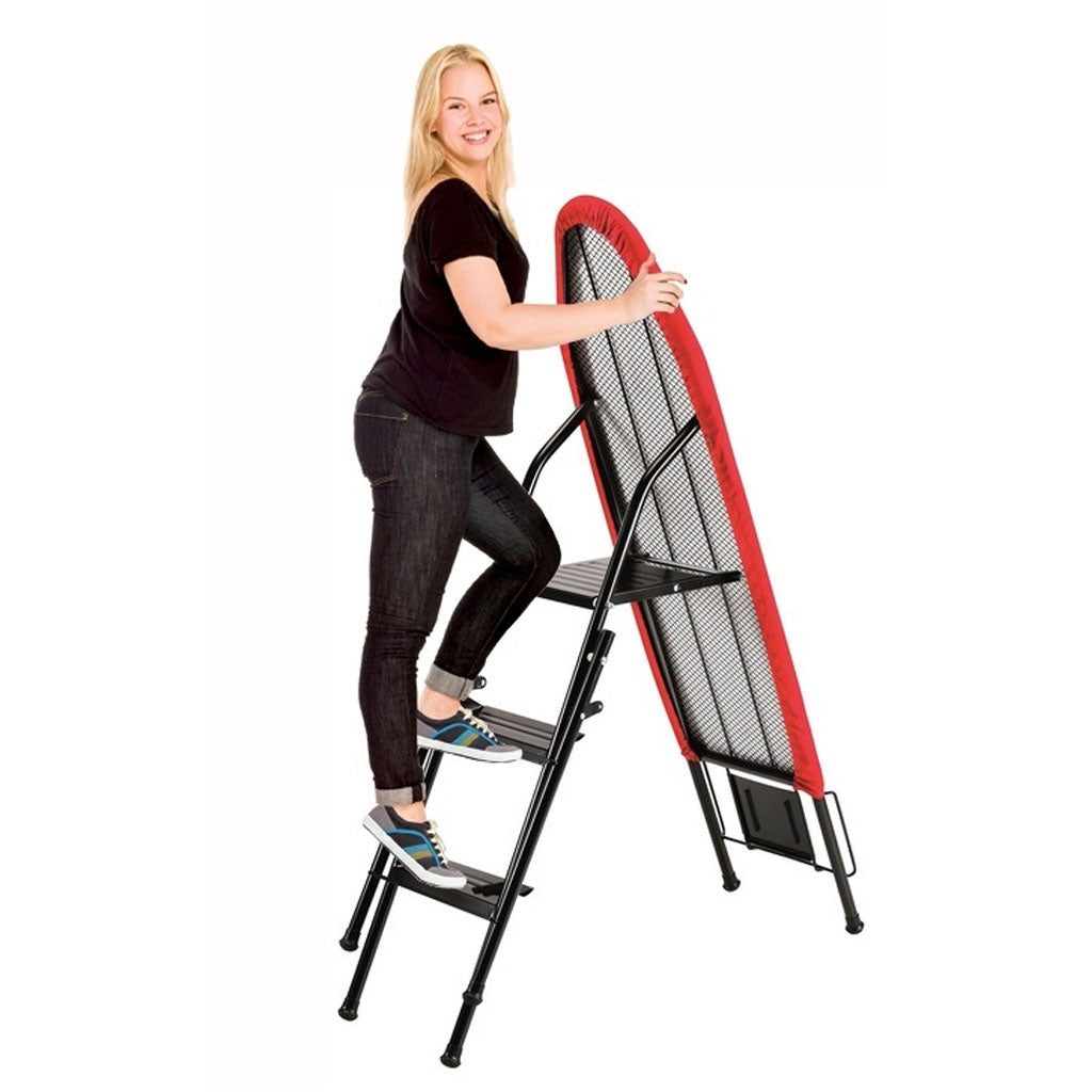 Planche à Repasser Multifonction avec Escabeau 3en1 – طاولة كي ملابس مع سلم مدمج