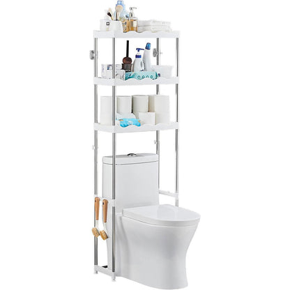 Étagère de salle de bain au-dessus des toilettes à 3 niveaux