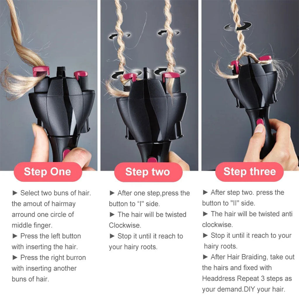 Appareil à tresser les cheveux automatique torsion rapide