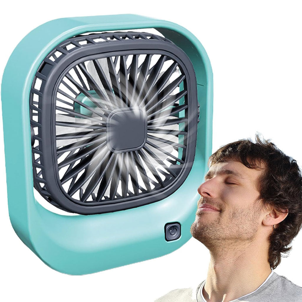 Mini ventilateur carré rechargeable par USB – مروحة مكتب قابلة للشحن