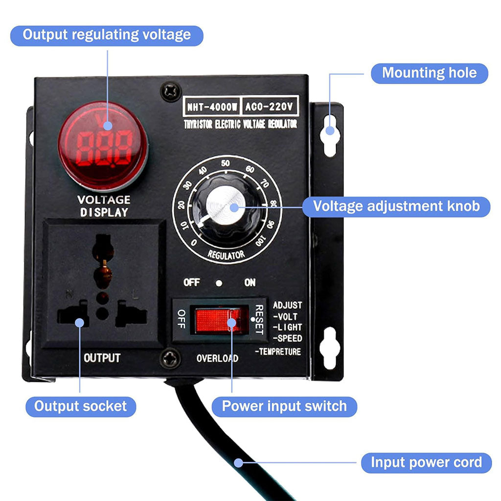 Régulateur de tension SCR AC 230V 4000W