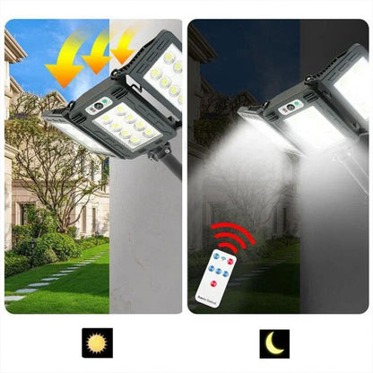 Lampes Solaires Extérieure Super lumineuse avec 3 Panneaux 800LED et Télécommande – مصباح خارجي بالطاقة الشمسية مع يد تحكم