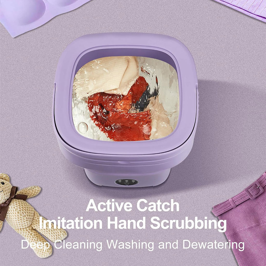 Mini Machine à Laver Pliable et Portable 3 Modes avec Fonction Déshydratation – غسالة ملابس محمولة
