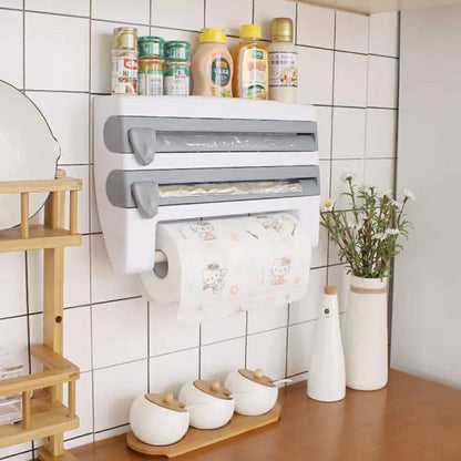 Porte-Serviettes en Papier Mural Multifonction 4En1 – موزع الورق في المطبخ