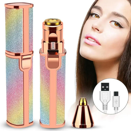 Rasoir électrique 2 en 1 pour femmes Rechargeable épilateur Facial sans douleur