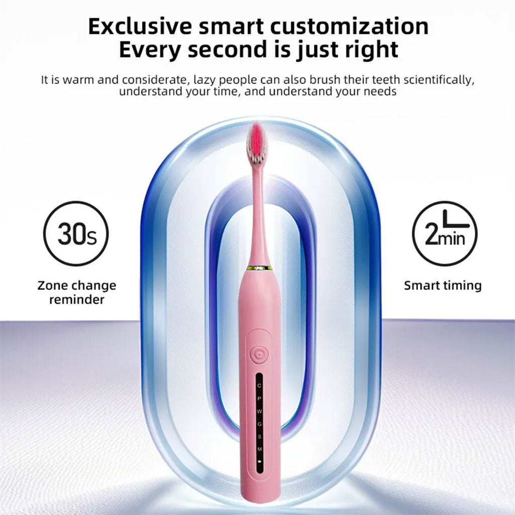 Brosse à Dents Électrique 4 Têtes Incluses Rechargeable et Étanche IPX7 – فرشاة أسنان كهربائية بأربعة رؤوس