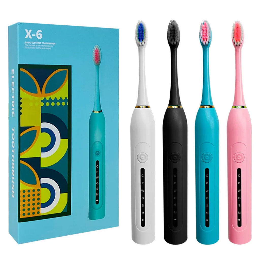 Brosse à Dents Électrique 4 Têtes Incluses Rechargeable et Étanche IPX7 – فرشاة أسنان كهربائية بأربعة رؤوس