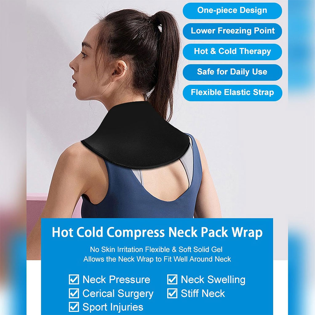 Pack de Glace Cervical Chaud et Froid en Gel Réutilisable pour Soulager les Douleurs