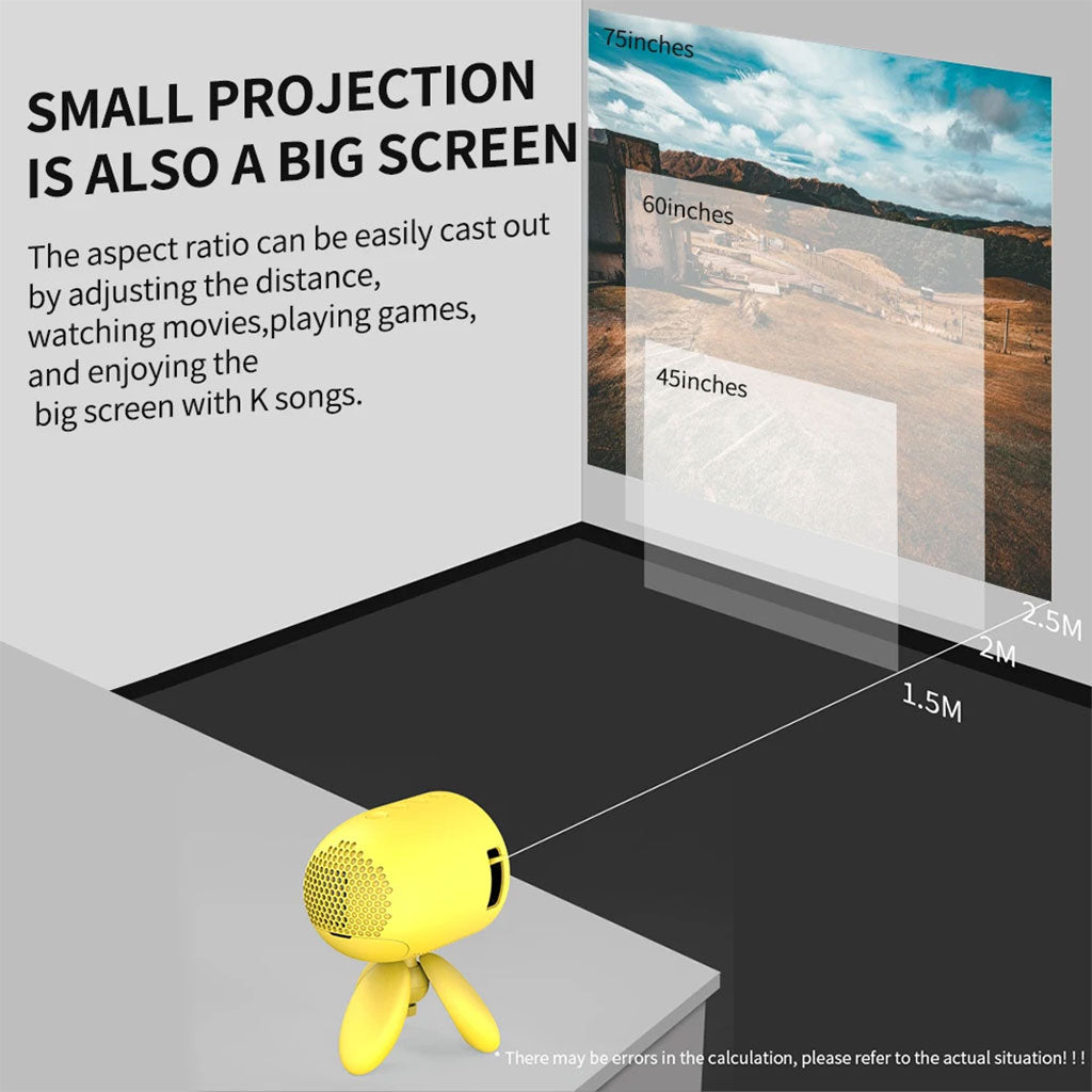 Projecteur HD 1080p portable compatible avec smartphones haut-parleurs intégrés – جهاز عرض على الحائط محمول