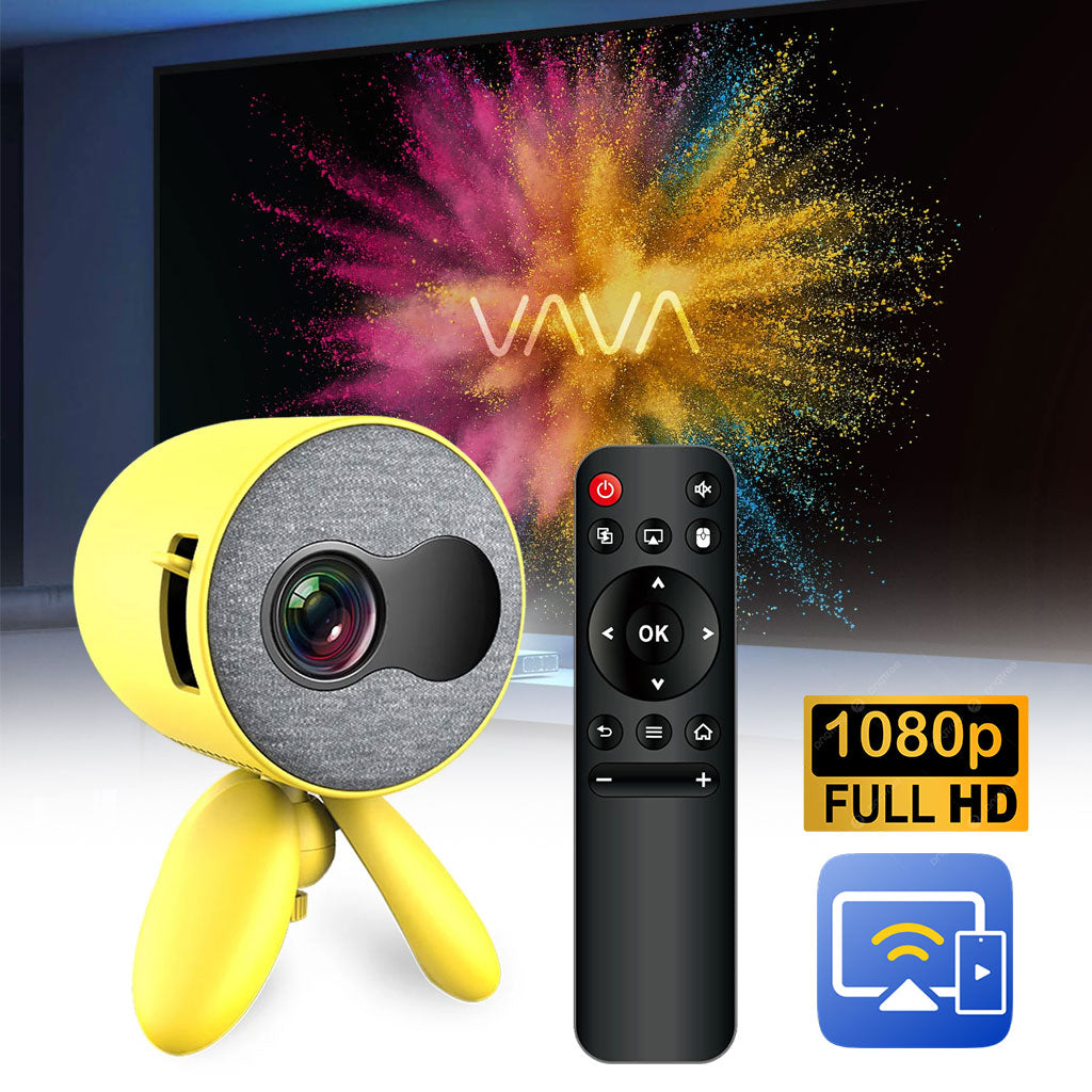 Projecteur HD 1080p portable compatible avec smartphones haut-parleurs intégrés – جهاز عرض على الحائط محمول تنزوت