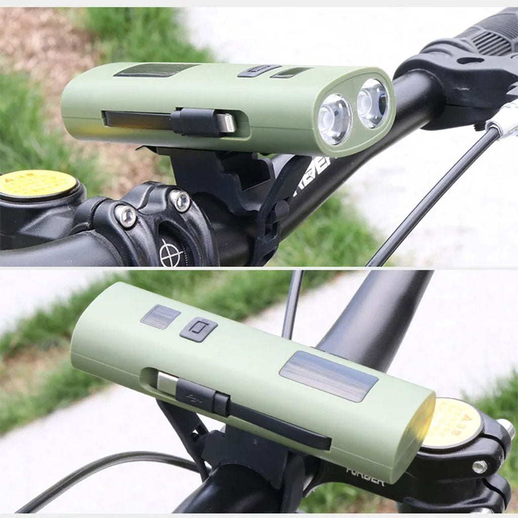 Éclairage de Vélo avant à LED et Power Bank 3000mAH – مصباح وبنك طاقة للدراجات الهوائية