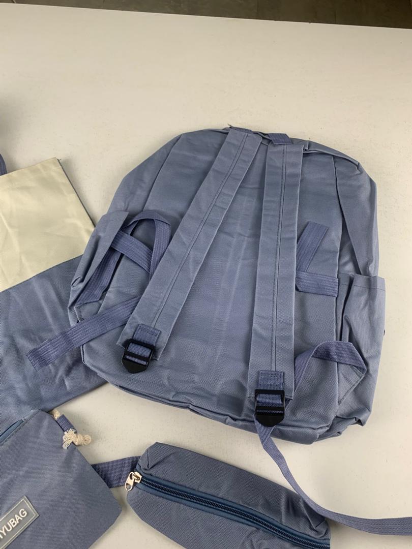 Ensemble de sacs d’école Kawai pour adolescents 4Pcs Guiyu V3 Bleu – محفظة 4 قطع كاواي أزرق
