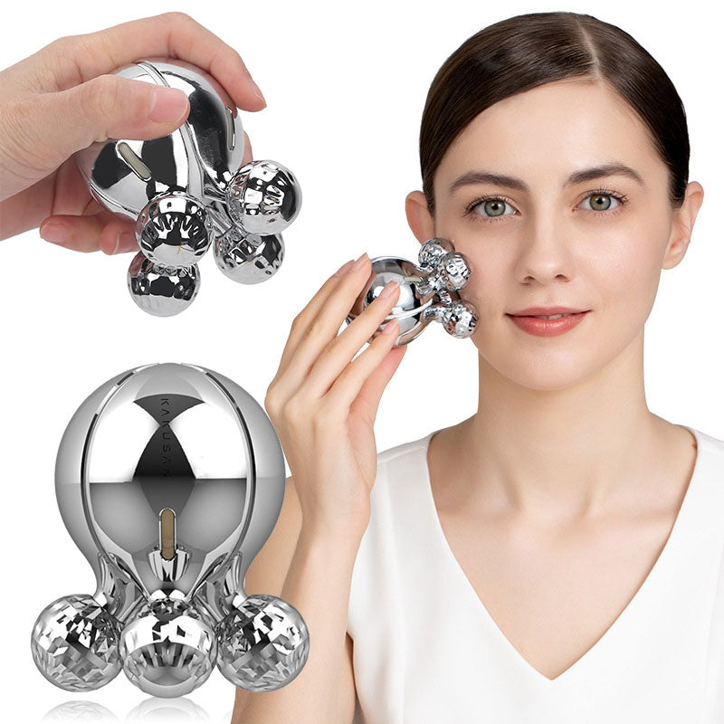 Masseur à rouleaux 4D pour le visage et le corps rotatif à 360 degrés – أداة تدليك يدوية