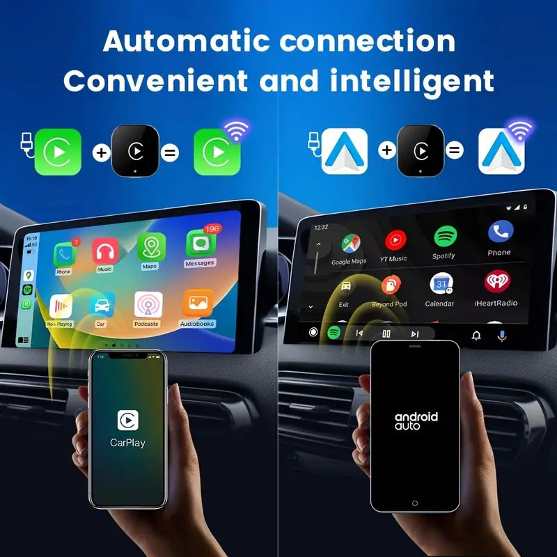 Adaptateur Sans Fil CarPlay et Android Auto pour Voitures - محول السيارة الذكي 2 في 1