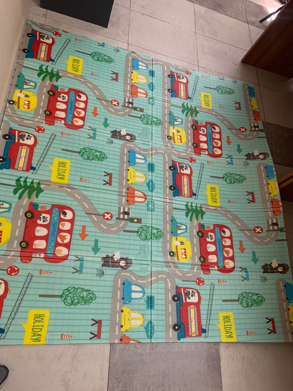 Tapis de jeu pour bébé pliable mousse XPE double face imperméable