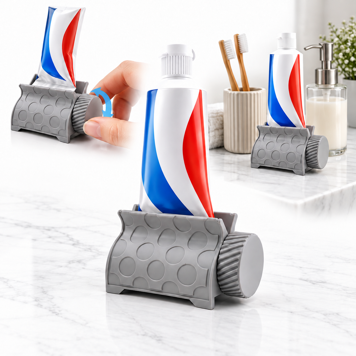 Presse-Tube Dentifrice avec Rouleau Manuel - عصّارة أنبوب معجون الأسنان بعجلة دوّارة