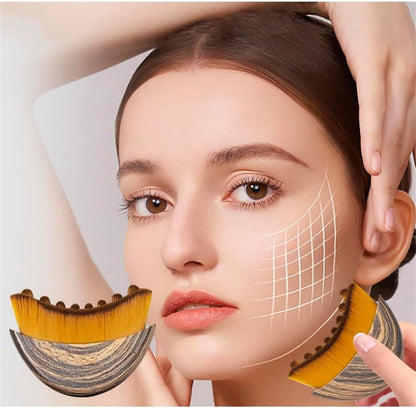 Brosse de Massage Lymphatique pour Visage et Mâchoire - فرشاة مساج للوجه وتحديد الفك