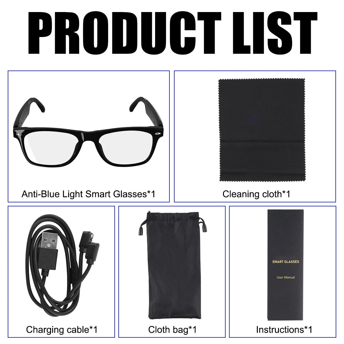 Lunettes Connectées GS03 de Traduction IA et Audio Open-Ear Bluetooth 5.4 - نظارات المترجم الذكية بالذكاء الاصطناعي