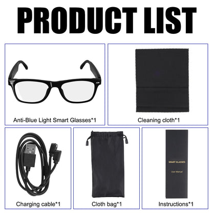 Lunettes Connectées GS03 de Traduction IA et Audio Open-Ear Bluetooth 5.4 - نظارات المترجم الذكية بالذكاء الاصطناعي