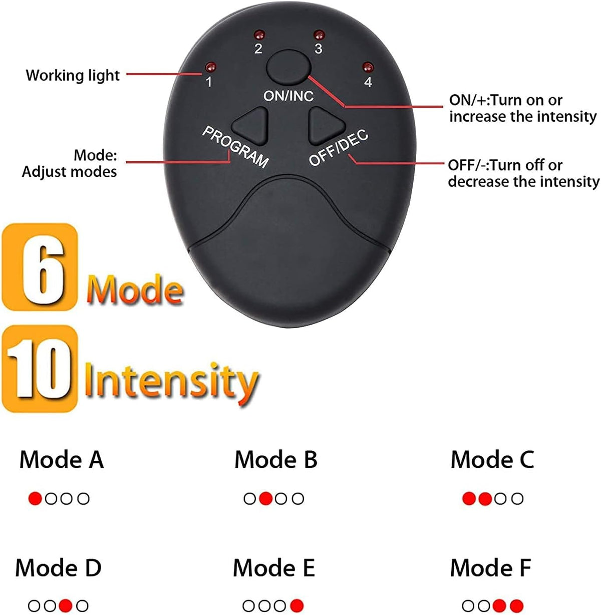 Ceinture de Musculation Électrostimulation EMS Abdominaux et Minceur, 6 Modes - حزام التخسيس وتحفيز العضلات الكهربائي الذكي