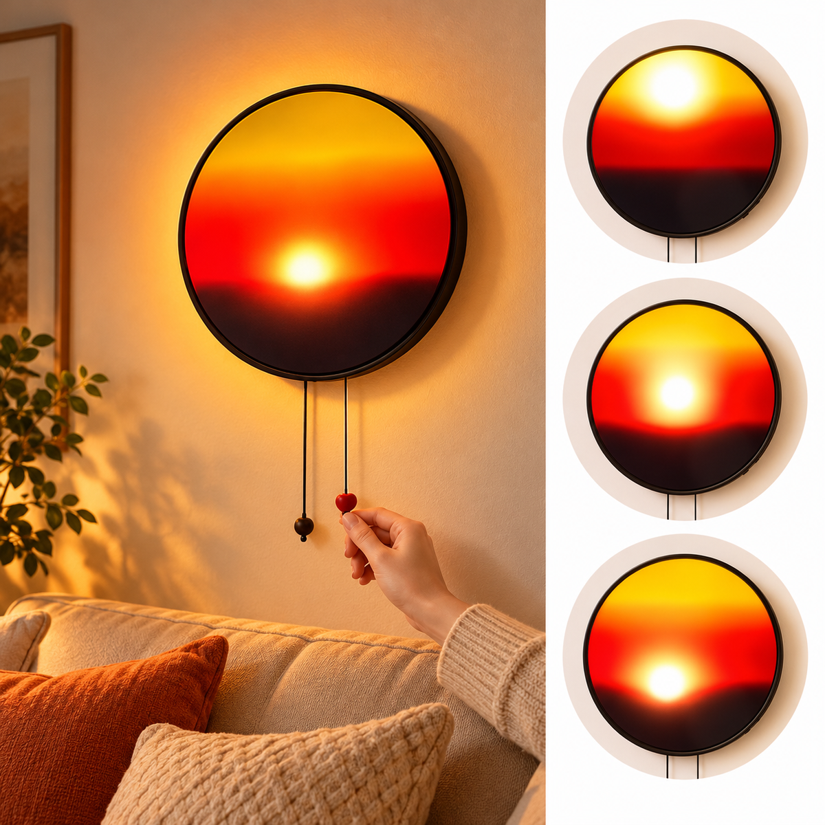 Applique Murale LED Coucher de Soleil – إضاءة حائط بتأثير الغروب