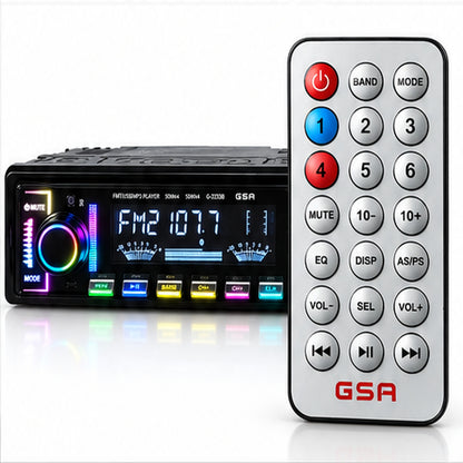 Autoradio MP3 Bluetooth avec Éclairage RGB USB et Télécommande G-2233B - راديو سيارة بلوتوث بإضاءة وجهاز تحكم عن بعد