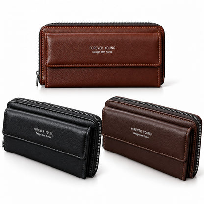 Portefeuille Multifonction en Cuir PU pour Homme et Femme - محفظة جلدية متعددة الجيوب للرجال والنساء