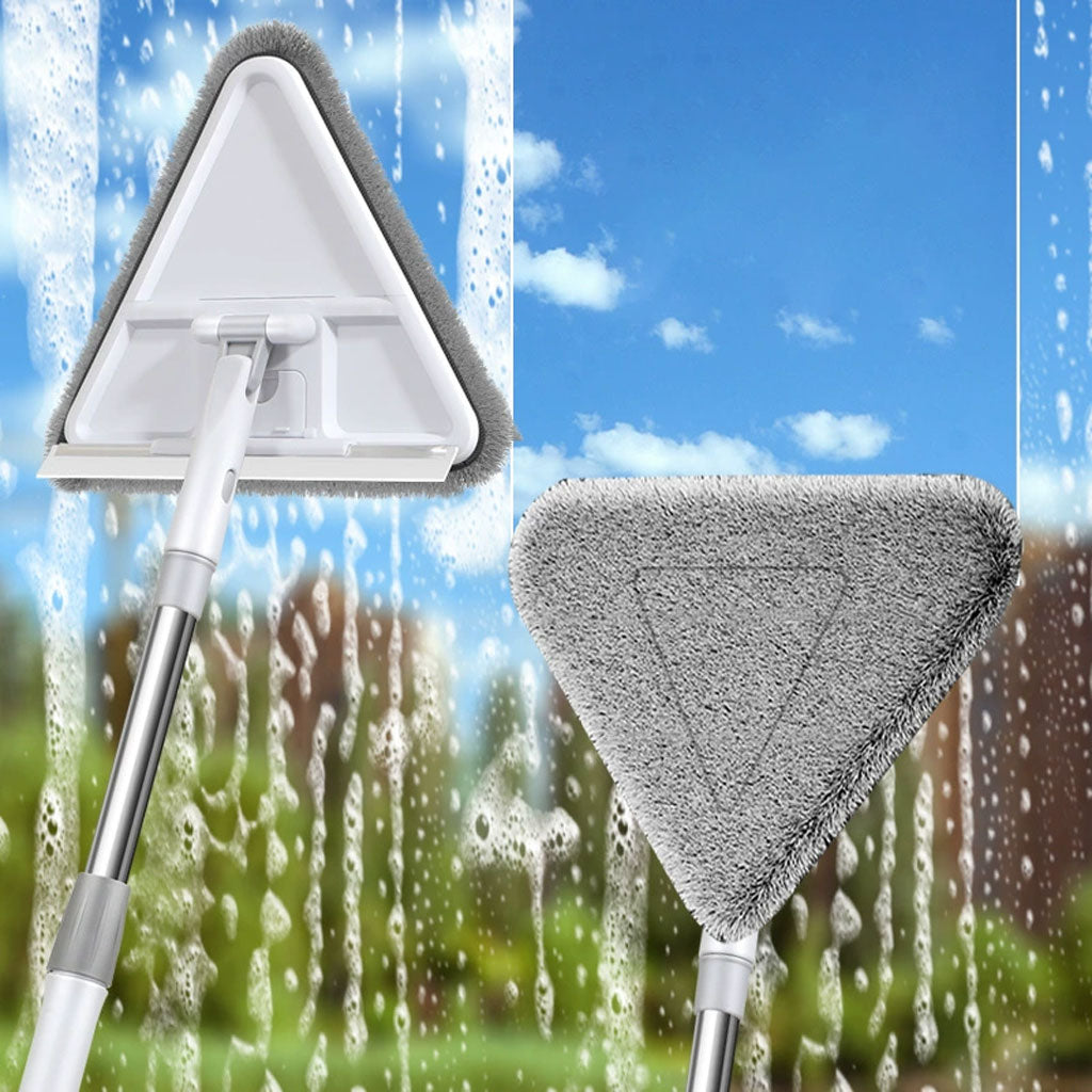 Vadrouille de Nettoyage avec Manche Long Pliable à 180° avec Grattoir – ممسحة من ميكروفيبر للتنظيف في أصعب المناطق