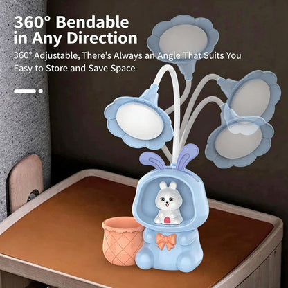 Lampe de Bureau LED Enfants Cute Fun avec Taille-Crayon et Porte-Stylo - مصباح مكتب كيوت للأطفال مع حامل أقلام ومبراة