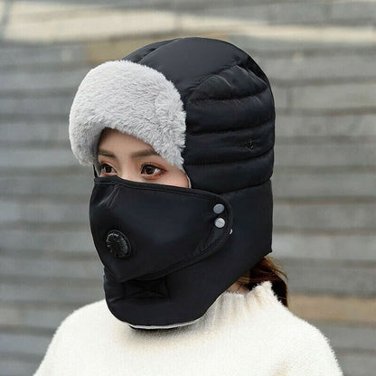 Bonnet d'Hiver Imperméable Coupe-Vent avec Cache-Oreilles et Masque - قبعة شتوية مقاومة للماء والرياح مع حماية الأذنين والوجه